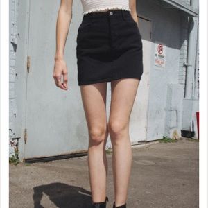 Brandy Melville black Margaret denim skirt